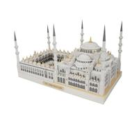 Kit de maquette architecturale en papier 3D Mosquée bleue d'Istanbul, haute complexité (4/6) pour les constructeurs chevronnés, papier de qualité musée, cadeau créatif pour les amateurs de modèles