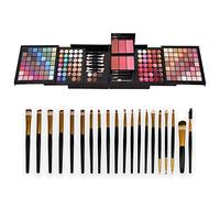 Kit de maquillage, 177 couleurs, Shimmer mat, palette de fards à paupières, rouges à lèvres, blush, fond de teint, sourcils poudre avec miroir + 20 pinceaux