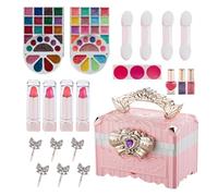 Kit de maquillage artificiel lavable, idéal pour les jeux d'imagination et | Ensemble de salon de beauté pour filles avec faux maquillage pour fêtes, cosplay, Noël, filles de 3 à 10 ans