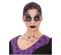 Kit De Maquillage Black Widow Avec Des Gemmes Et Des Bijoux Pour Halloween