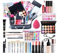 Kit de Maquillage Complet, 40 Couleurs Fards à Paupières, 15 Couleurs Anti-cernes, Rouge à Lèvres, Pinceaux, 34 Pièces