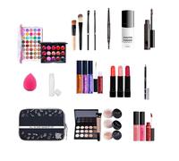Kit de maquillage complet pour femme | Maquillage de voyage - Voyage avec trousse de maquillage pour adolescentes, femmes, filles, comprend un fard à paupières, un rouge à lèvres, un fard à joues, des