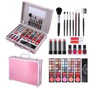 Kit De Maquillage Complet Tout Inclus,Set Vernis à Ongles Miroir Fard à Paupières - Trousse Maquillage Résistant à l'Eau pour Adolescentes Débutantes