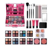 Kit de maquillage complet | Trousse de beauté multifonction avec kit de maquillage, fard à paupières, surligneur, pinceau à blush avec boîte de maquillage pour femmes travailleuses