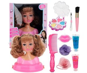Kit de Maquillage de Poupée pour Salon de Coiffure, Jouet de Tête de Coiffure en Plastique Sûr pour Filles, Cadeau de Amusant (Generic9v6fku5msw-1)
