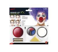 Kit De Maquillage De Visage De Clown Avec Nez Rouge Accessoires D'Halloween