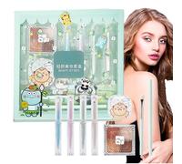 Kit de maquillage de voyage, ensemble complet de cosmétiques de démarrage - Kit de cosmétiques pour le visage imperméable pour filles,Kit de cosmétiques de voyage avec crayon à sourcils, rouge à lèvre