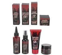 Kit de maquillage en sang artificiel, 4 pièces, ensemble de sang à effets spéciaux avec gel coagulé et spray pour fête de déguisement, maquillage SFX lavable pour Halloween