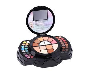 Kit de maquillage - Ensemble de beauté complet pour le visage, les yeux et les lèvres, la boîte des organisateurs cosmétiques | Palette de maquillage complète, étui de vanité de voyage, ensemble glamo