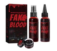 Kit de maquillage faux sang - Cosplay d'Halloween - Faux sang - Costume de vampire professionnel - Costume de vacances - Accessoires d'horreur - Accessoires de cosplay effrayants pour femmes et