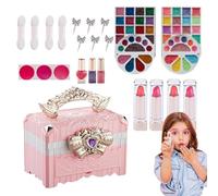 Kit de Maquillage Fictif pour | Vernis À Ongles Lavable Et Rouge À Lèvres Lavable | Coffret Maquillage Jeu d'Imitation Fille,pour Fête Anniversaire Cosplay Noël Filles 3 10 Ans