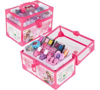 Kit de maquillage MalPlay | Jouets avec trousse de maquillage pour petites filles | Ombre à paupières + rouge à lèvres + vernis à ongles | Cadeau pour fillettes à partir de 3 ans