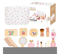 Kit de Maquillage Mignon, Salon de Coiffure et Maquillage en Bois | Ensemble de Jouets de sûrs | Jouets de Salon de Coiffure pour l'éducation précoce, Kit de , Jeu créatif pour