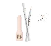 Kit de maquillage naturel pour taches de rousseur - Stylo Liquid Freckles et tampon à cinq points pour les taches d'été (03 marron foncé)