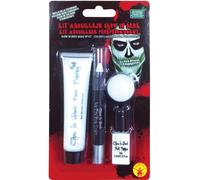 Kit de maquillage nocturne Halloween 4 pièces blanc