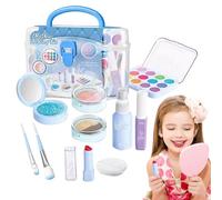 Kit De Maquillage pour - 19x10x13 Cm 7,48 Pouces, Ensemble Petite Fille, Accessoires De Vanité Princesse | Filles Noël Anniversaire Jouer Jouets Maison Voyage Habiller Rôle Apprentissa