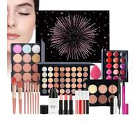 Kit De Maquillage Pour Débutant | Palette de Fard à Paupières Rouge à Lèvres Pinceau Visage - Coffret de Maquillage pour Filles - pour Femmes Filles Adolescents Débutants Anniversaire Noël Épouse Fête