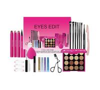 Kit de maquillage pour débutants, kit de maquillage - Ensemble de maquillage pour les yeux pour les filles, Mascara, tti, pour cils, pochoirs de sourcils, pinceau pour et plus encore