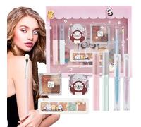 Kit de maquillage pour débutants, palette de fard à paupières, pinceau à lèvres, ensemble complet pour filles, adolescents, débutant, anniversaire, Noël, fête des mères, maison, salon