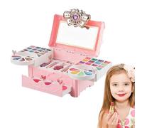 Kit de maquillage pour enfants, jouet cosmétique pour jeu de rôle avec mallette de rangement, kit cosmétique pour enfants, pour la maison, Noël, anniversaire, beauté, jeu débutant