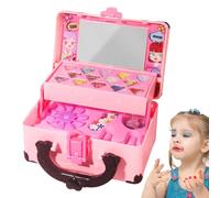 Kit de maquillage pour filles, ensemble d'imitation avec rouge à lèvres et ombres | avec trousse pour cosmétiques pour , pour fêtes costumées, spectacles, accessoires photo et jeu intérieur