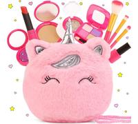 Kit de maquillage pour jeu de rôle pour tout-petits, filles de 3, 4, 5, 6, 7 et 8 ans, jouets cadeaux, faux ensemble de maquillage pour enfants, jouet 3-5 4-6 ans, petite fille princesse licorne avec