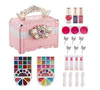 Kit de maquillage pour jouer | Jeu éducatif lavable réaliste - Pour fille Princesse Jouet Déguisement, Miroir cosmétique Éducation à la circulation Divertissement Fête Costume