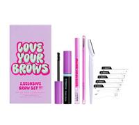 Kit de maquillage pour sourcils - Maquillage pour les yeux imperméable, résistant à la casse, ensemble de 10 pièces pour sourcil | Comprend un stylo à sourcil un gel scellant pour les sourcils