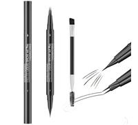 Kit de maquillage professionnel pour sourcils avec crayon précis et pinceau estompeur pour femme