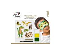 Kit de maquillage - PTIT CLOWN - Dinosaure - 3 fards colorés - Crayon - Stickers inclus