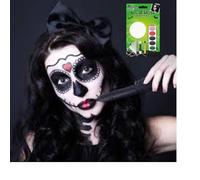 Kit de maquillage temporaire pour adultes - Motif tête de mort en sucre - Pour artistes Instagram - Médias sociaux - Filtre de maquillage - Beauté - Soins de la peau - Fête (crâne en sucre)
