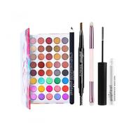 Kit de Maquillage Tout-en-un de Yeux pour adolescentes, 40 Couleurs Palette de Fard à Paupières, Ensemble-cadeau de Maquillage de Yeux Cosmétique avec Mascara Crayon à Sourcils Eyeliner Pinceau