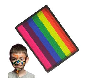 Kit de Maquillage Visage | Palette Corps Arc-en-- Maquillage Artistique à l'Eau 6 Couleurs pour Concerts Carnaval Mariage Anniversaire Fêtes Noël Cosplay Adultes et Scène