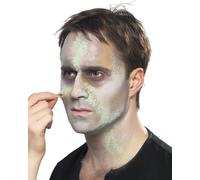 Kit de maquillage zombie Halloween 7 pièces gris-vert