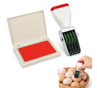 Kit de Marquage d'Œufs, Tampon Dateur Oeuf, Tampon Dateur Alimentaire, Deux Tampons Encreurs Pour Fermes Avicoles, Marquer Dates Fraîcheur Œufs, Suivi Production Organique, Ensemble Complet