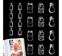 Kit de marque-pages transparents en forme de fleur séchée | Marque-page en forme de fleur pressée transparente | Motif floral transparent pour l'école, le lecteur de lecture et le club de lecture