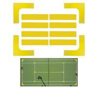 Kit de marqueur de ligne de cour, 13,39x2,95 pouces de frontière de pickleball portable Marque pour les jeux en plein air, conception antidérapante avec des bandes de caoutchouc flexibles et une confi