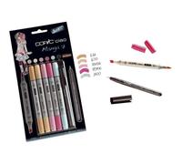 Kit de marqueurs - COPIC - ciao 5+1 - Manga 7 - 2 pointes - Indélébile