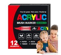 Kit de marqueurs d'art : stylos imperméables, outils à double pointe | Ensemble de coloration créative Conception d'applications d'encre douce pour journal Illustration Craft Drawing Lettres