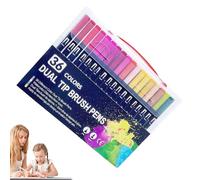 Kit de marqueurs double face - Encre à séchage rapide, bloc de dessin à faire soi-même, crayon aquarelle | Motif pour le développement des compétences mains sur les mains, cadeau de vacances