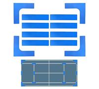 Kit de marqueurs pour piste de pickleball | Set de marquage portable extérieur pour terrain de pickleball, accessoires antidérapants portables pour tennis et sports à placer dans l'école