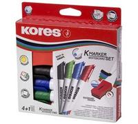 kit de marqueurs pour tableau blanc, 4 marqueurs +