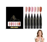Kit de marqueurs pour vernis à ongles professionnel, 6 couleurs, marqueur gel 3-en-1 à séchage rapide, idéal pour les débutantes et les passionnées de nail art. Sublimez vos ongles où et quand vous le
