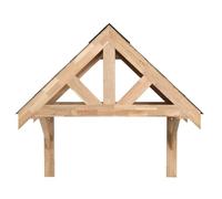 Kit de Marquise en Bois Chêne Massif 140 cm Portée Interne Applique Extérieure