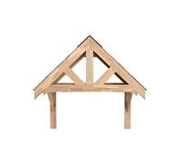 Kit de Marquise en Bois Chêne Massif 140 cm Portée Interne Applique Extérieure