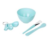 Kit de masque facial 6 en 1 avec bol mélangeur, spatule, pinceau en silicone et cuillère doseuse (couleur aléatoire)