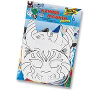 Kit de masques de carnaval pour enfants à décorer animaux 6 pièces