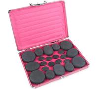 Kit de massage aux pierres chaudes, efficacité énergétique, thérapie de relaxation, Naturel Noir