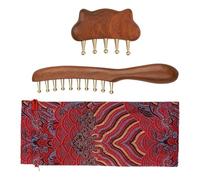 Kit de massage capillaire Bürste - Kopfhautbürste Mit Breitzahn Peigne Aus Laiton, dert Entspannung Und Haarwuchs, Sanfte Massage Mit Komfortablem Griff | Geeignet Für Frauen Langes Kurzes Lockiges