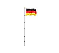 Kit de mât de drapeau allemand télescopique 9140 mm en aluminium argent